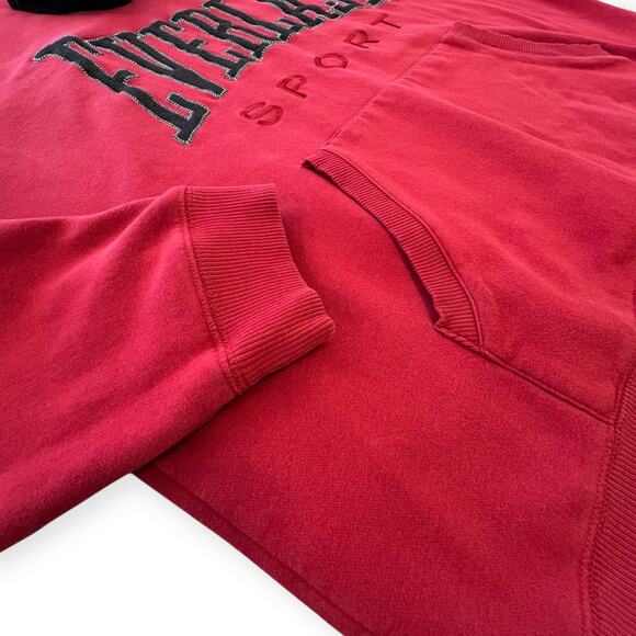 Everlast Sport Mens Hoodie Red Black Embroidered Boxing Gym Activewear 2XL - Picture 4 of 12